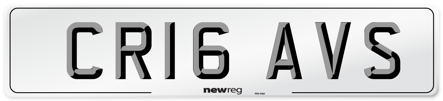 CR16 AVS Number Plate from New Reg